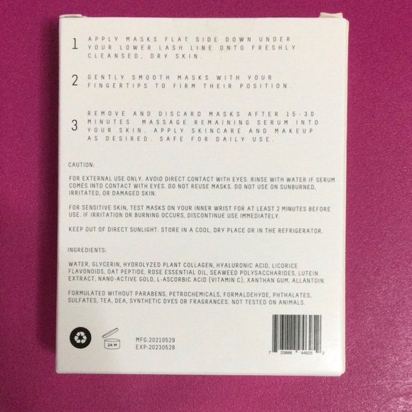 BEAUTOLOGY LAB 24k GOLD COLLAGEN EYE MASK - Picture 2 of 2